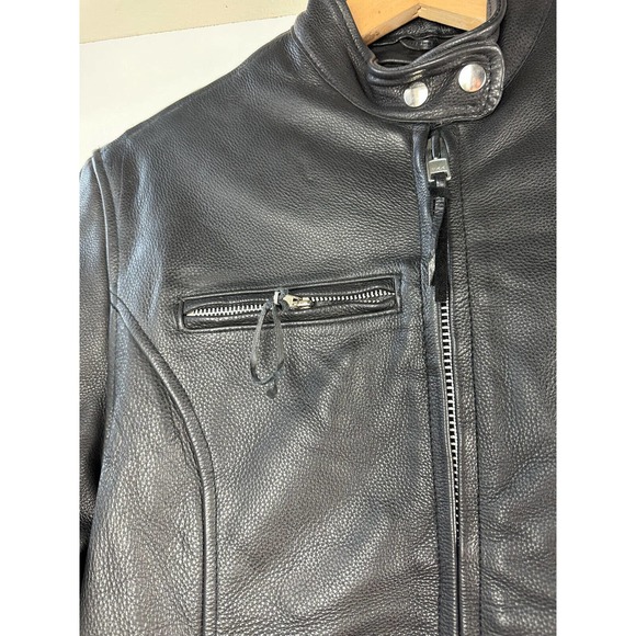 Wilsons Leather Open Road Moto Thinsulate Liner Biker Jacket Black Small Medium - Picture 7 of 9